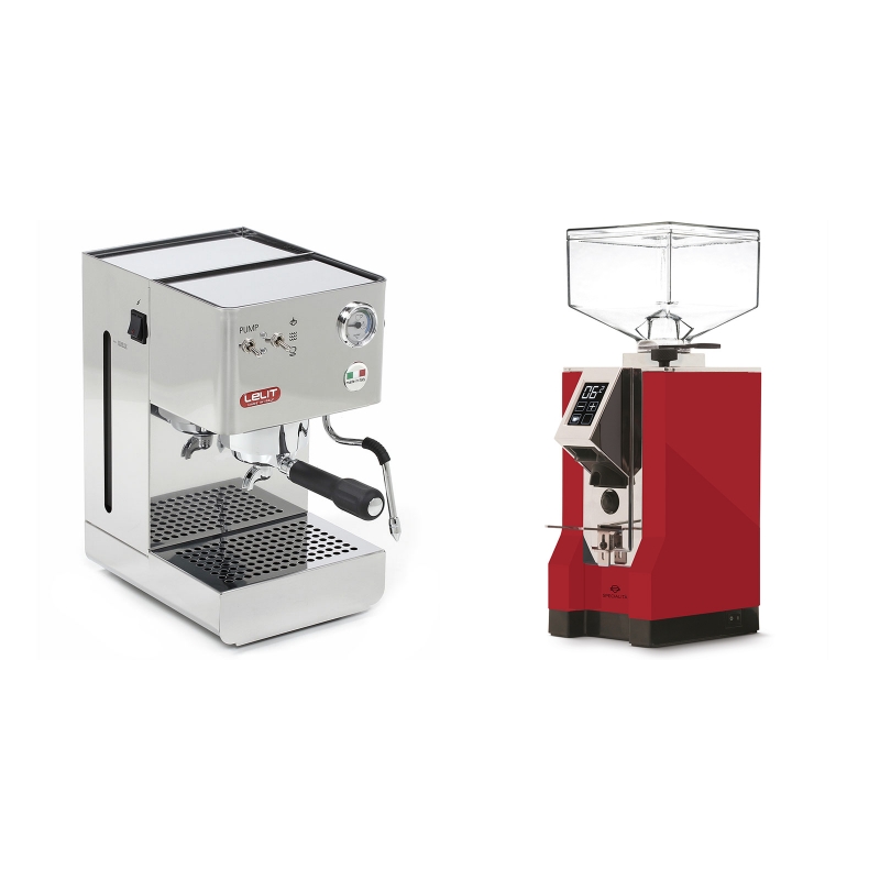 Lelit Glenda PL41PLUS + Eureka Mignon Specialita, CR ferrari red Lelit Glenda PL41PLUS + Eureka Mignon Specialita, CR ferrari red
