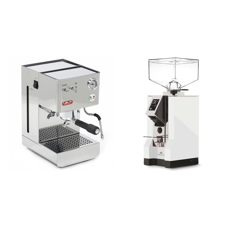 Lelit Glenda PL41PLUS + Eureka Mignon Specialita, CR white Lelit Glenda PL41PLUS + Eureka Mignon Specialita, CR white