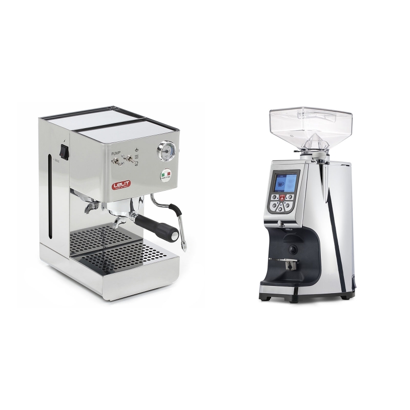 Lelit Glenda PL41PLUS + Eureka Atom 60, chrome Lelit Glenda PL41PLUS + Eureka Atom 60, chrome