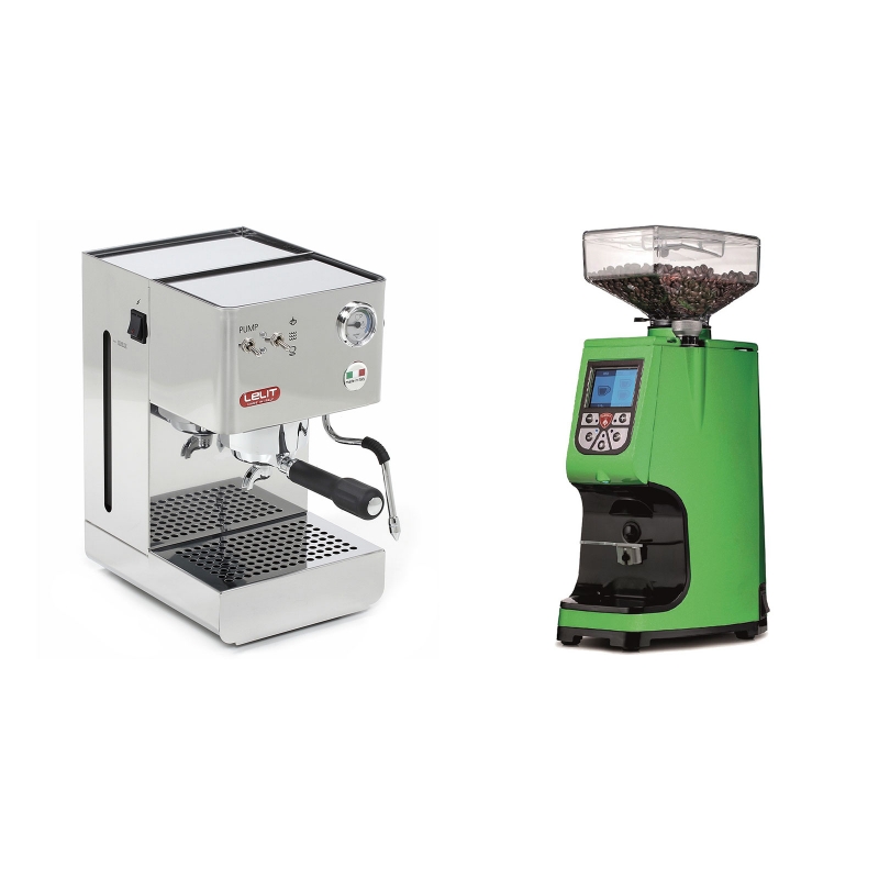 Lelit Glenda PL41PLUS + Eureka Atom 60, kawasaki green Lelit Glenda PL41PLUS + Eureka Atom 60, kawasaki green
