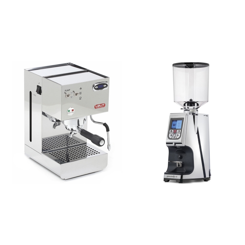 Lelit Glenda PL41PLUST + Eureka Atom Specialty 75, chrome Lelit Glenda PL41PLUST + Eureka Atom Specialty 75, chrome