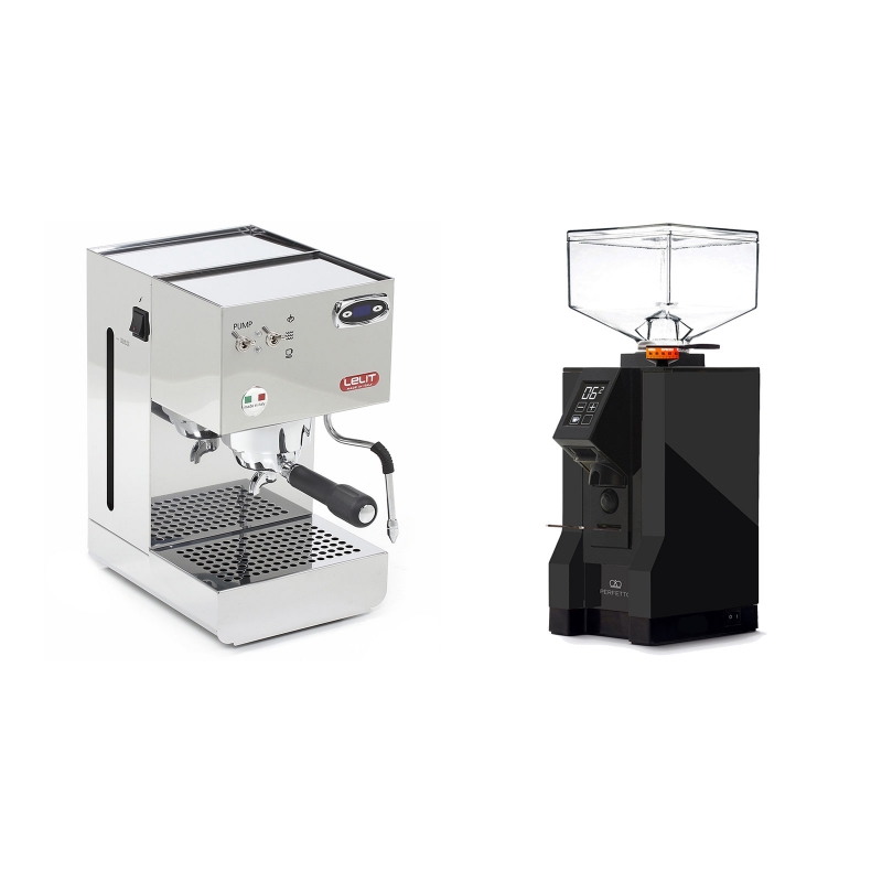 Lelit Glenda PL41PLUST + Eureka Mignon Perfetto, BL black Lelit Glenda PL41PLUST + Eureka Mignon Perfetto, BL black