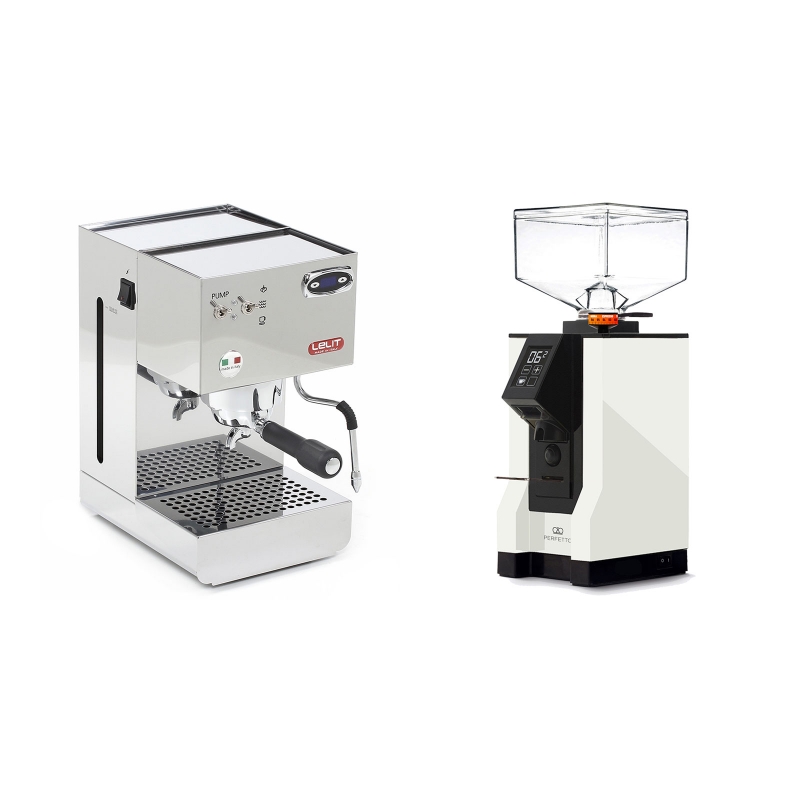 Lelit Glenda PL41PLUST + Eureka Mignon Perfetto, BL white Lelit Glenda PL41PLUST + Eureka Mignon Perfetto, BL white