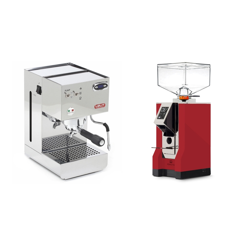 Lelit Glenda PL41PLUST + Eureka Mignon Perfetto, CR ferrari red Lelit Glenda PL41PLUST + Eureka Mignon Perfetto, CR ferrari red