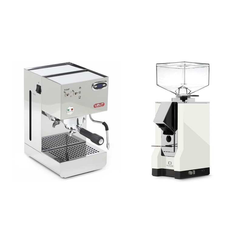 Lelit Glenda PL41PLUST + Eureka Mignon Silenzio, CR white Lelit Glenda PL41PLUST + Eureka Mignon Silenzio, CR white