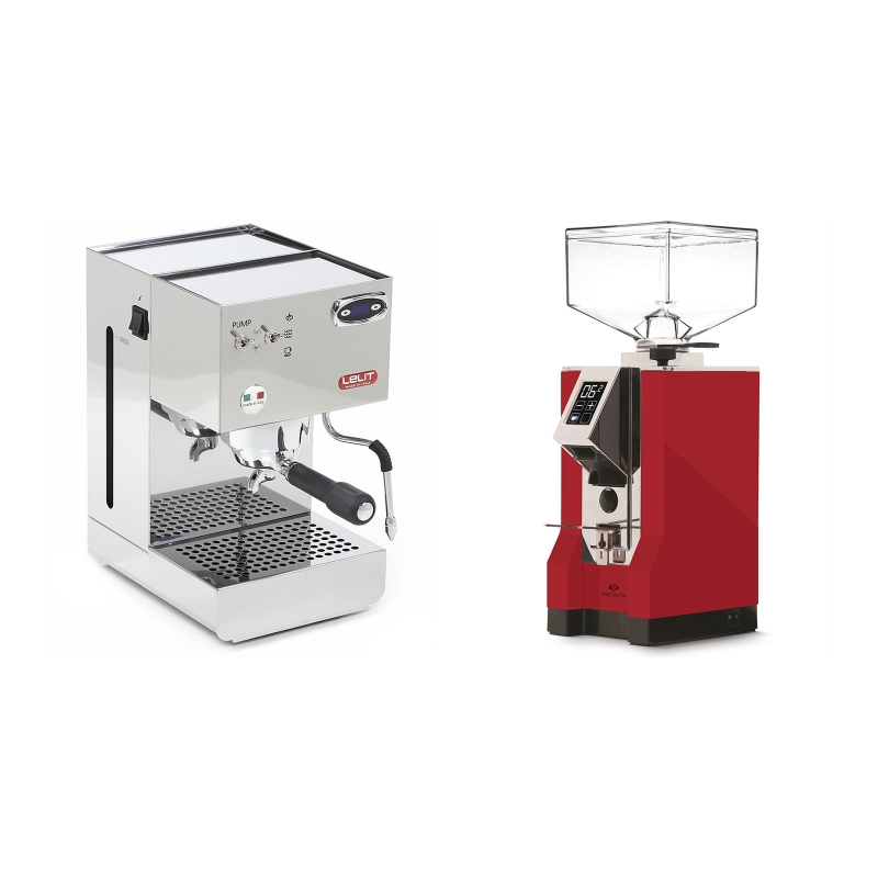 Lelit Glenda PL41PLUST + Eureka Mignon Specialita, CR ferrari red Lelit Glenda PL41PLUST + Eureka Mignon Specialita, CR ferrari red