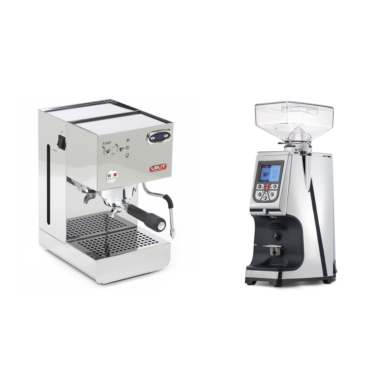 Lelit Glenda PL41PLUST + Eureka Atom 60, chrome Lelit Glenda PL41PLUST + Eureka Atom 60, chrome