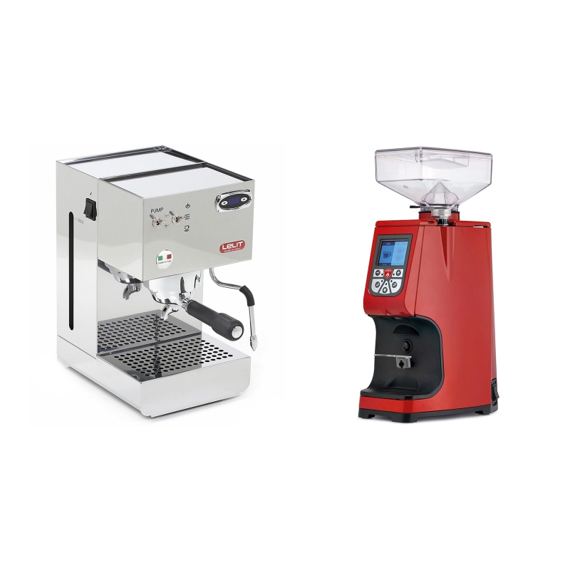 Lelit Glenda PL41PLUST + Eureka Atom 60, ferrari red Lelit Glenda PL41PLUST + Eureka Atom 60, ferrari red