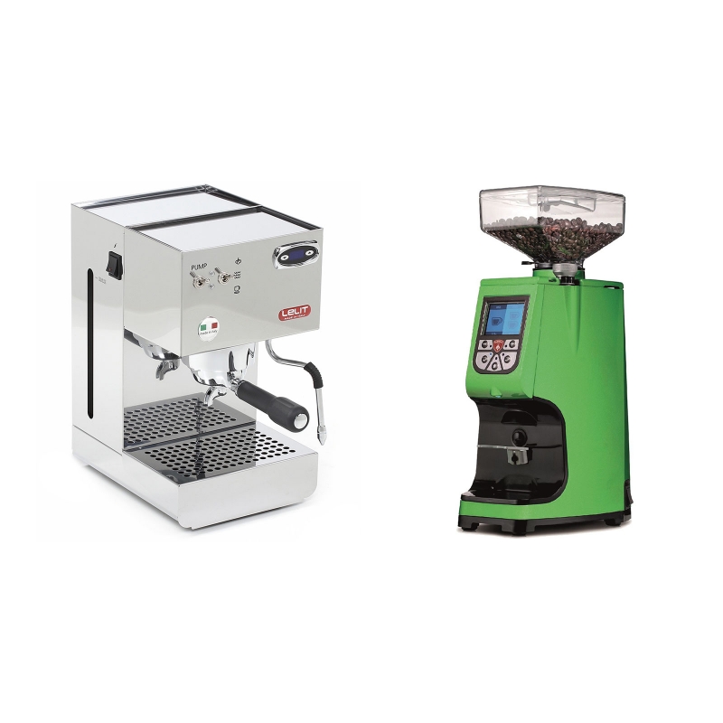 Lelit Glenda PL41PLUST + Eureka Atom 60, kawasaki green Lelit Glenda PL41PLUST + Eureka Atom 60, kawasaki green