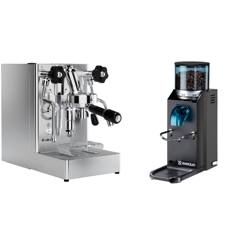 Lelit Mara PL62X + Rancilio Rocky Doserless, černá Lelit Mara PL62X + Rancilio Rocky Doserless, černá