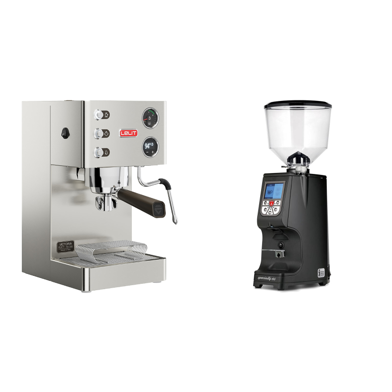 Lelit Victoria PL91T + Eureka Atom Specialty 65, black Lelit Victoria PL91T + Eureka Atom Specialty 65, black