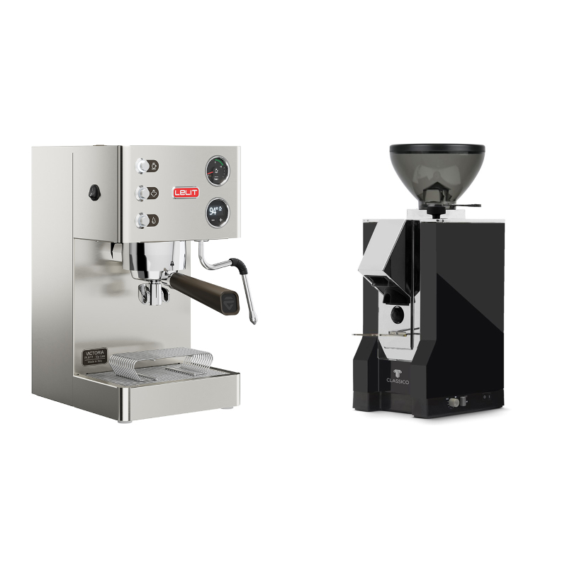 Lelit Victoria PL91T + Eureka Mignon Classico, CR black Lelit Victoria PL91T + Eureka Mignon Classico, CR black