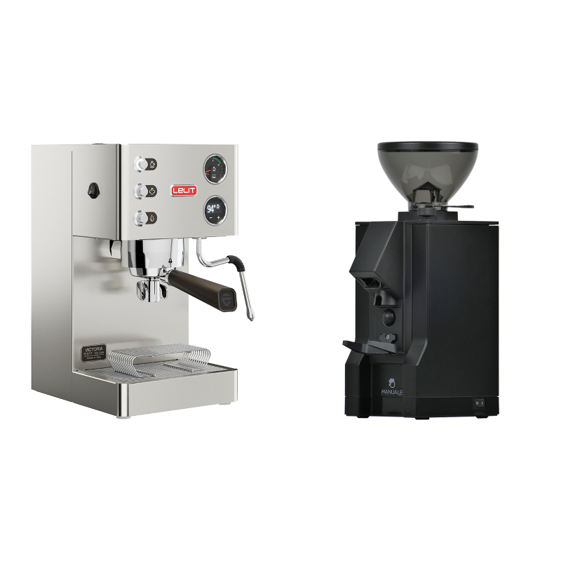Lelit Victoria PL91T + Eureka Mignon Manuale, BL black Lelit Victoria PL91T + Eureka Mignon Manuale, BL black
