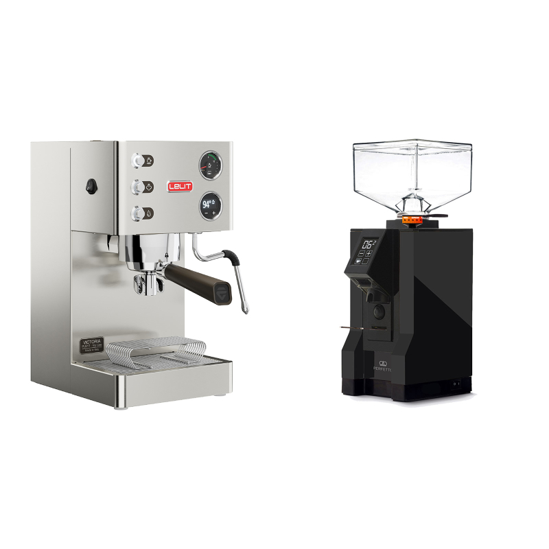 Lelit Victoria PL91T + Eureka Mignon Perfetto, BL black Lelit Victoria PL91T + Eureka Mignon Perfetto, BL black