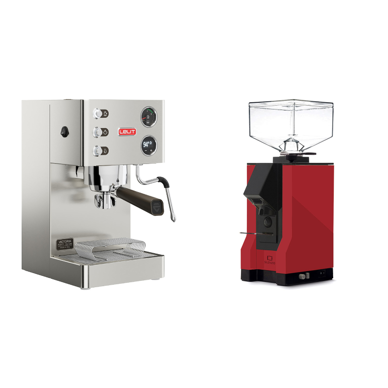 Lelit Victoria PL91T + Eureka Mignon Silenzio, BL ferrari red Lelit Victoria PL91T + Eureka Mignon Silenzio, BL ferrari red