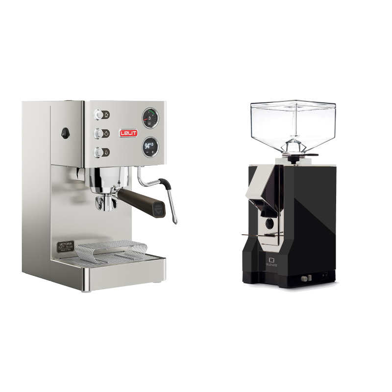 Lelit Victoria PL91T + Eureka Mignon Silenzio, CR black Lelit Victoria PL91T + Eureka Mignon Silenzio, CR black