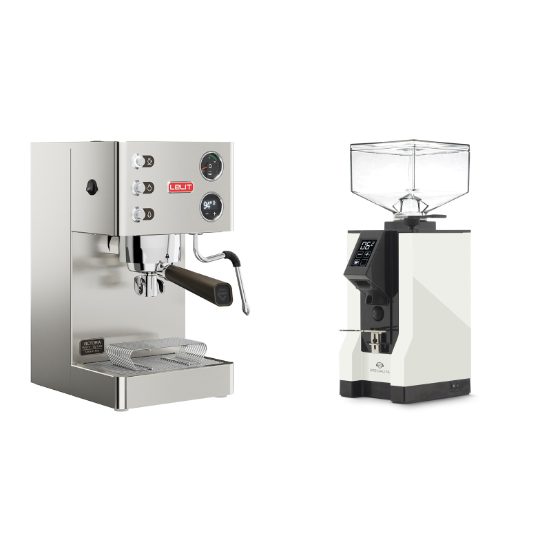 Lelit Victoria PL91T + Eureka Mignon Specialita, BL white Lelit Victoria PL91T + Eureka Mignon Specialita, BL white