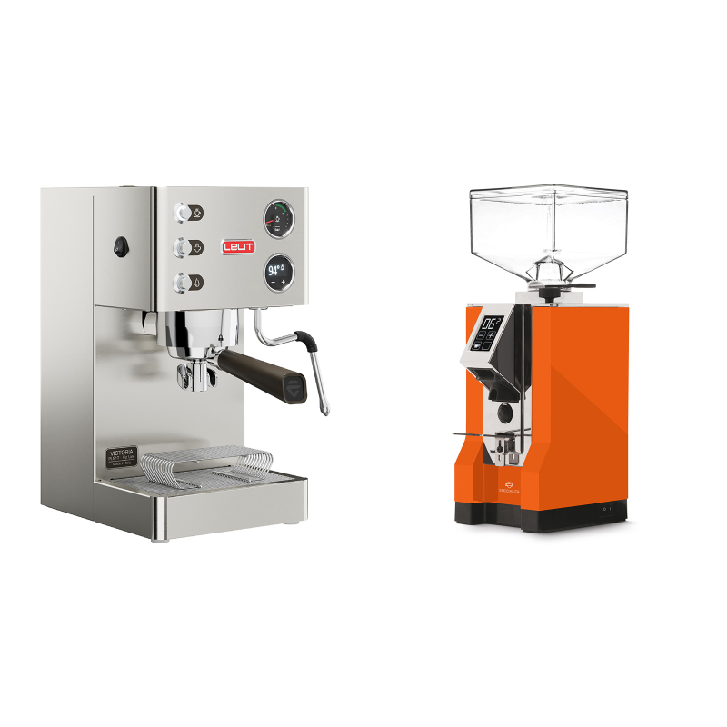 Lelit Victoria PL91T + Eureka Mignon Specialita, CR orange Lelit Victoria PL91T + Eureka Mignon Specialita, CR orange