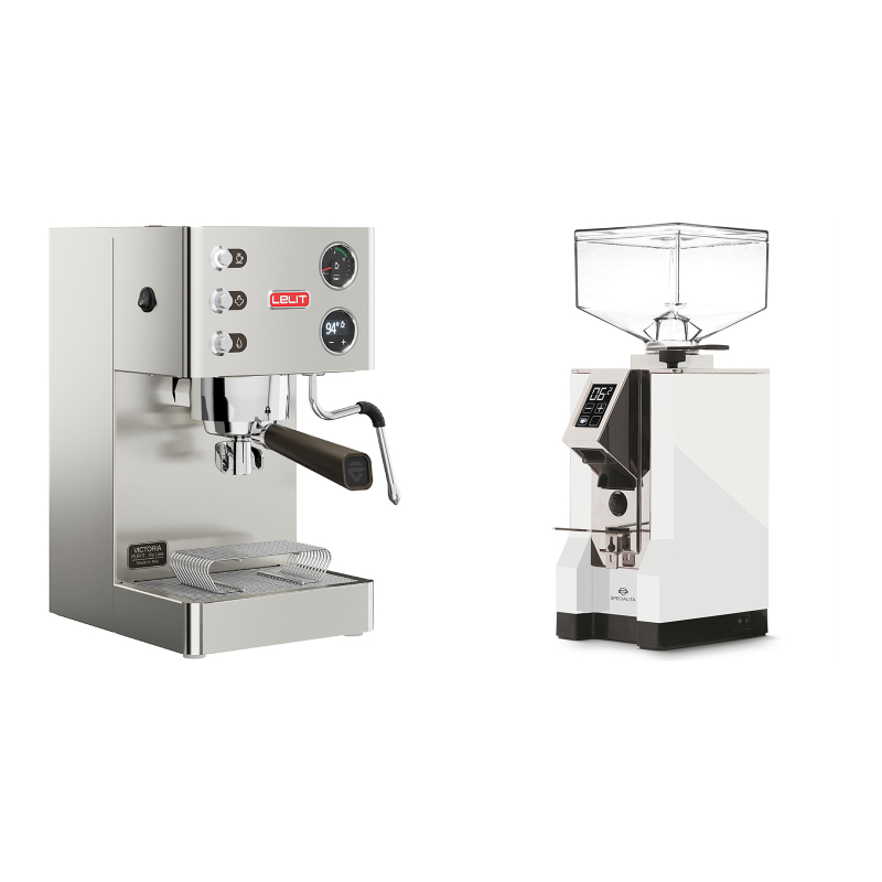 Lelit Victoria PL91T + Eureka Mignon Specialita, CR white Lelit Victoria PL91T + Eureka Mignon Specialita, CR white