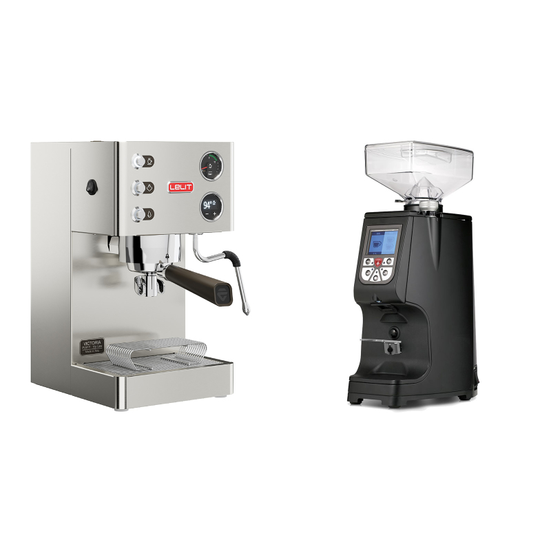 Lelit Victoria PL91T + Eureka Atom 60, black Lelit Victoria PL91T + Eureka Atom 60, black