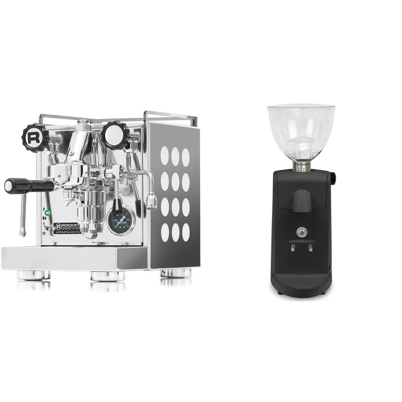 Rocket Espresso Appartamento, white + Ascaso i-mini i1, černá Rocket Espresso Appartamento, white + Ascaso i-mini i1, černá