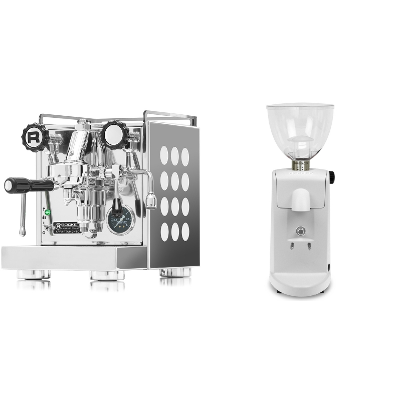 Rocket Espresso Appartamento, white + Ascaso i-mini i1, bílá Rocket Espresso Appartamento, white + Ascaso i-mini i1, bílá