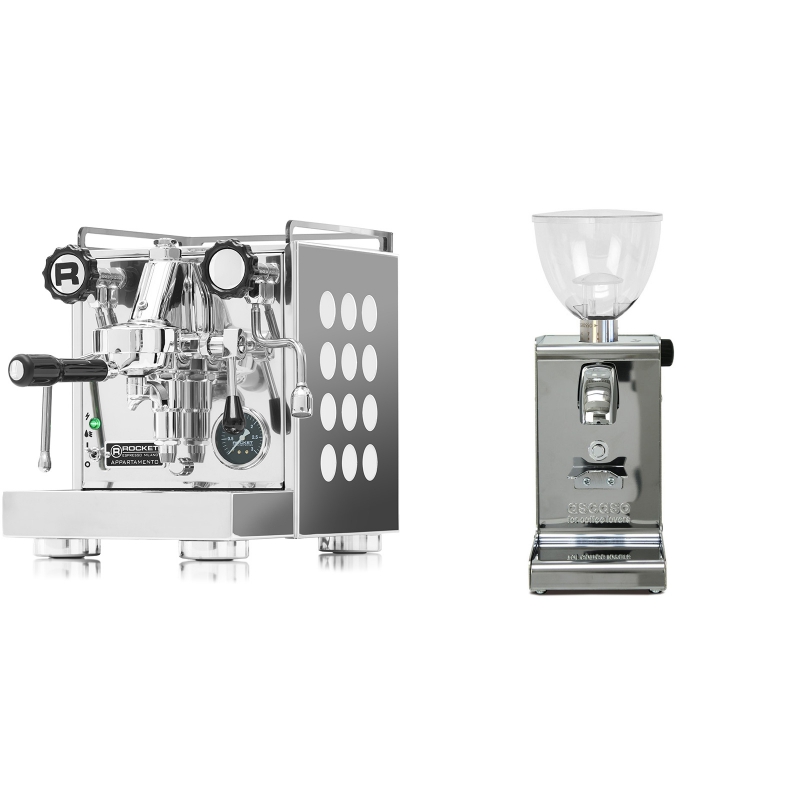 Rocket Espresso Appartamento, white + Ascaso i-steel, lesk Rocket Espresso Appartamento, white + Ascaso i-steel, lesk