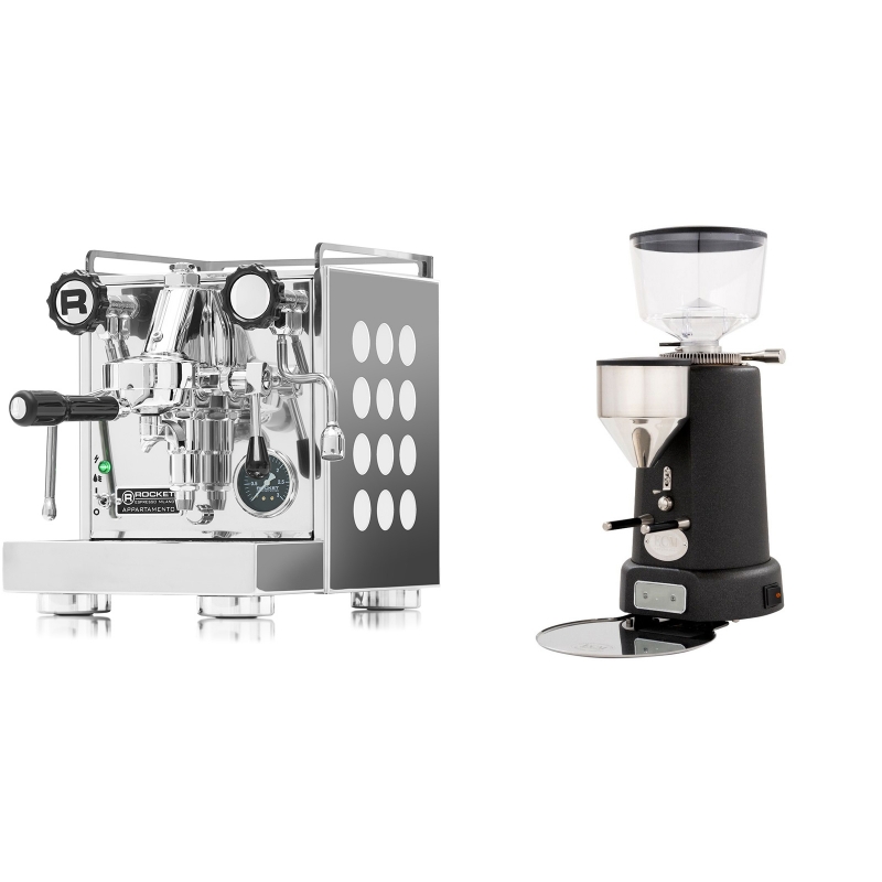 Rocket Espresso Appartamento, white + ECM V-Titan 64, anthracite Rocket Espresso Appartamento, white + ECM V-Titan 64, anthracite