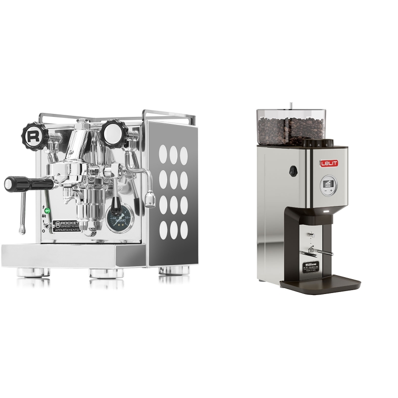 Rocket Espresso Appartamento, white + Lelit William PL72-P Rocket Espresso Appartamento, white + Lelit William PL72-P