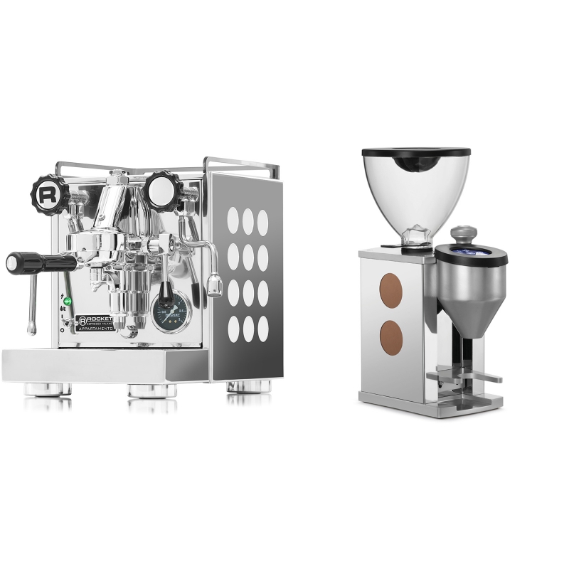 Rocket Espresso Appartamento, white + Rocket Espresso FAUSTINO, copper Rocket Espresso Appartamento, white + Rocket Espresso FAUSTINO, copper