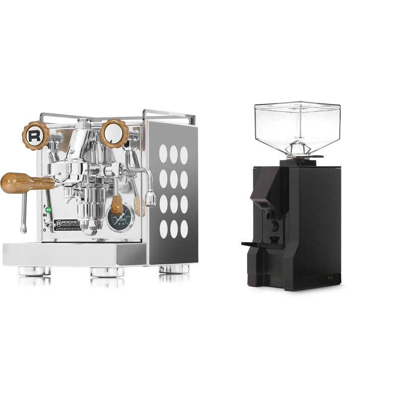 Rocket Espresso Appartamento, white, dub + Eureka Mignon Manuale, BL black Rocket Espresso Appartamento, white, dub + Eureka Mignon Manuale, BL black