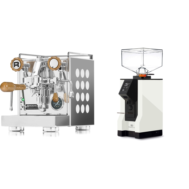 Rocket Espresso Appartamento, white, dub + Eureka Mignon Perfetto, BL white Rocket Espresso Appartamento, white, dub + Eureka Mignon Perfetto, BL white