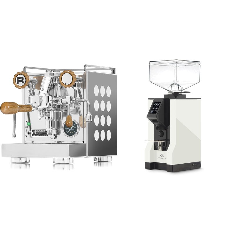 Rocket Espresso Appartamento, white, dub + Eureka Mignon Specialita, BL white Rocket Espresso Appartamento, white, dub + Eureka Mignon Specialita, BL white