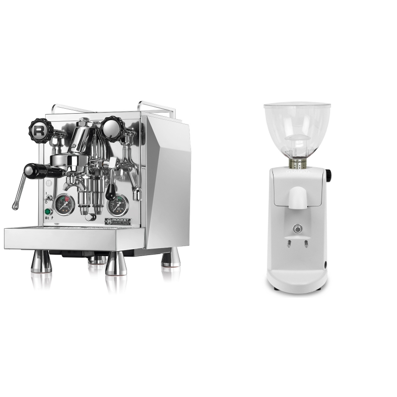 Rocket Espresso Giotto Cronometro R + Ascaso i-mini i1, bílá Rocket Espresso Giotto Cronometro R + Ascaso i-mini i1, bílá