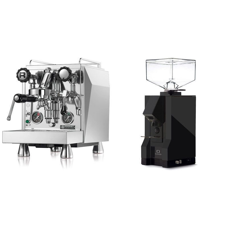 Rocket Espresso Giotto Cronometro R + Eureka Mignon Silenzio, BL black Rocket Espresso Giotto Cronometro R + Eureka Mignon Silenzio, BL black