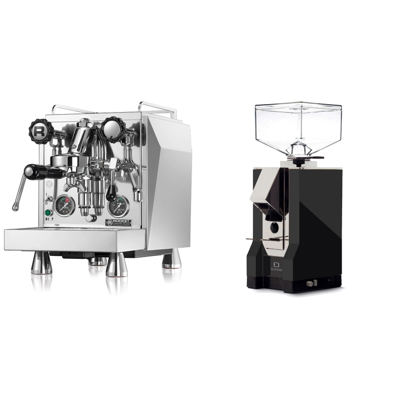 Rocket Espresso Giotto Cronometro R + Eureka Mignon Silenzio, CR black Rocket Espresso Giotto Cronometro R + Eureka Mignon Silenzio, CR black