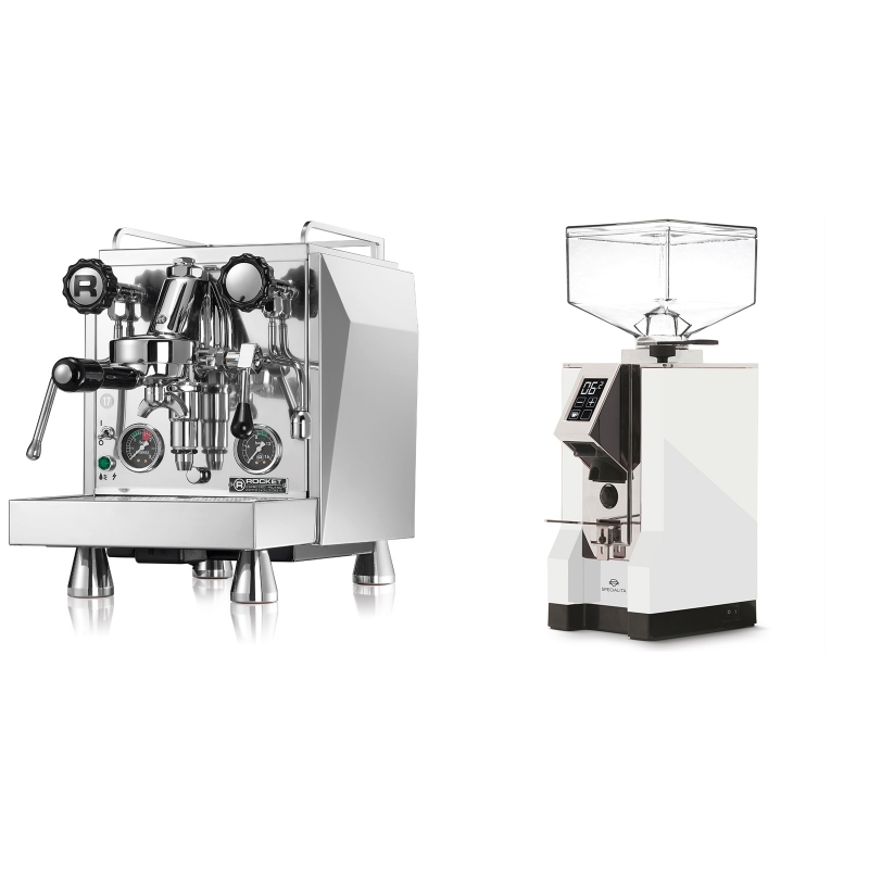 Rocket Espresso Giotto Cronometro R + Eureka Mignon Specialita, CR white Rocket Espresso Giotto Cronometro R + Eureka Mignon Specialita, CR white