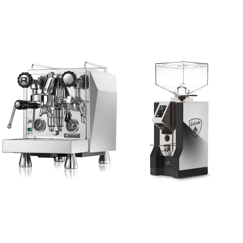 Rocket Espresso Giotto Cronometro R + Eureka Mignon Specialita, NX black Rocket Espresso Giotto Cronometro R + Eureka Mignon Specialita, NX black