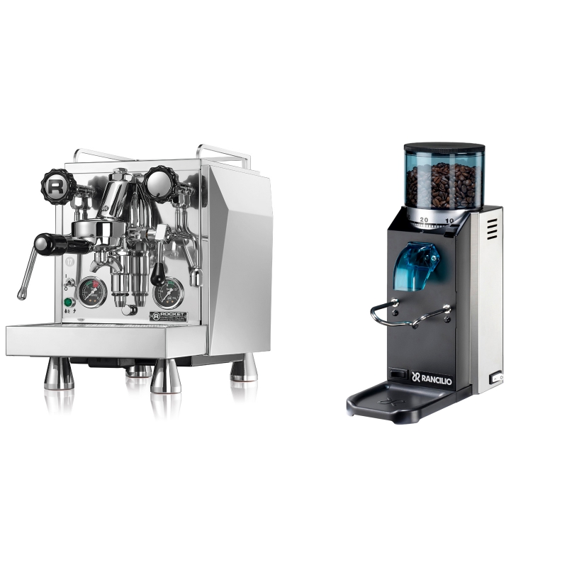 Rocket Espresso Giotto Cronometro R + Rancilio Rocky Doserless Rocket Espresso Giotto Cronometro R + Rancilio Rocky Doserless