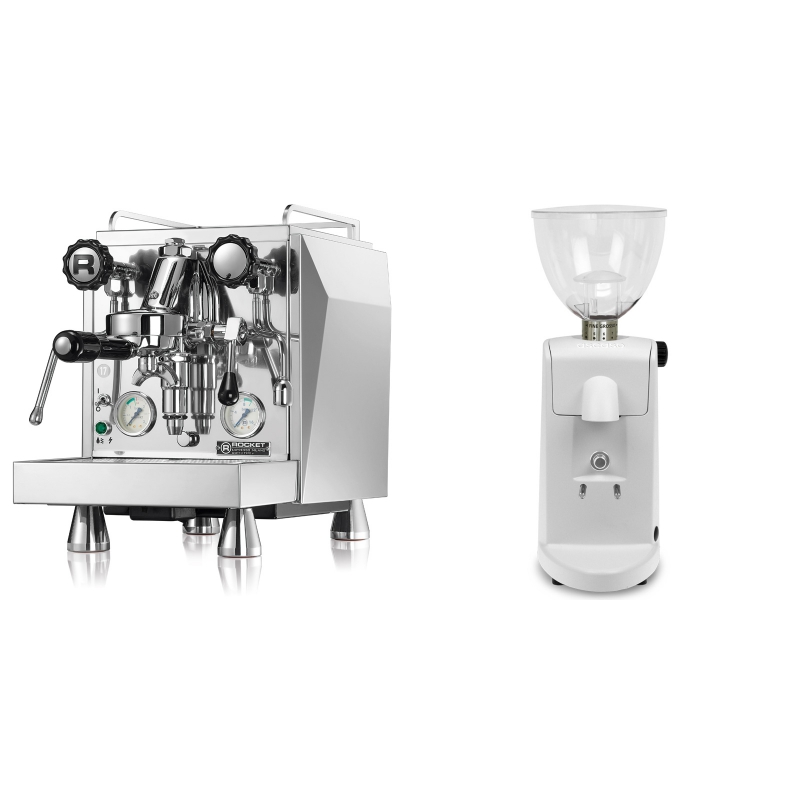 Rocket Espresso Giotto Cronometro V + Ascaso i-mini i1, bílá Rocket Espresso Giotto Cronometro V + Ascaso i-mini i1, bílá
