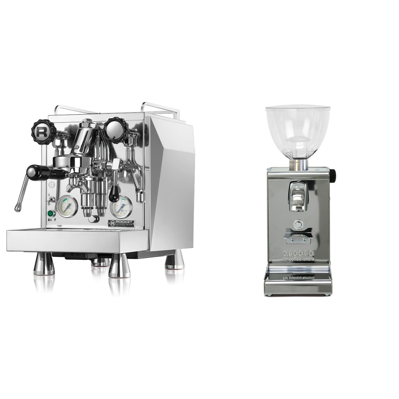 Rocket Espresso Giotto Cronometro V + Ascaso i-steel, lesk Rocket Espresso Giotto Cronometro V + Ascaso i-steel, lesk