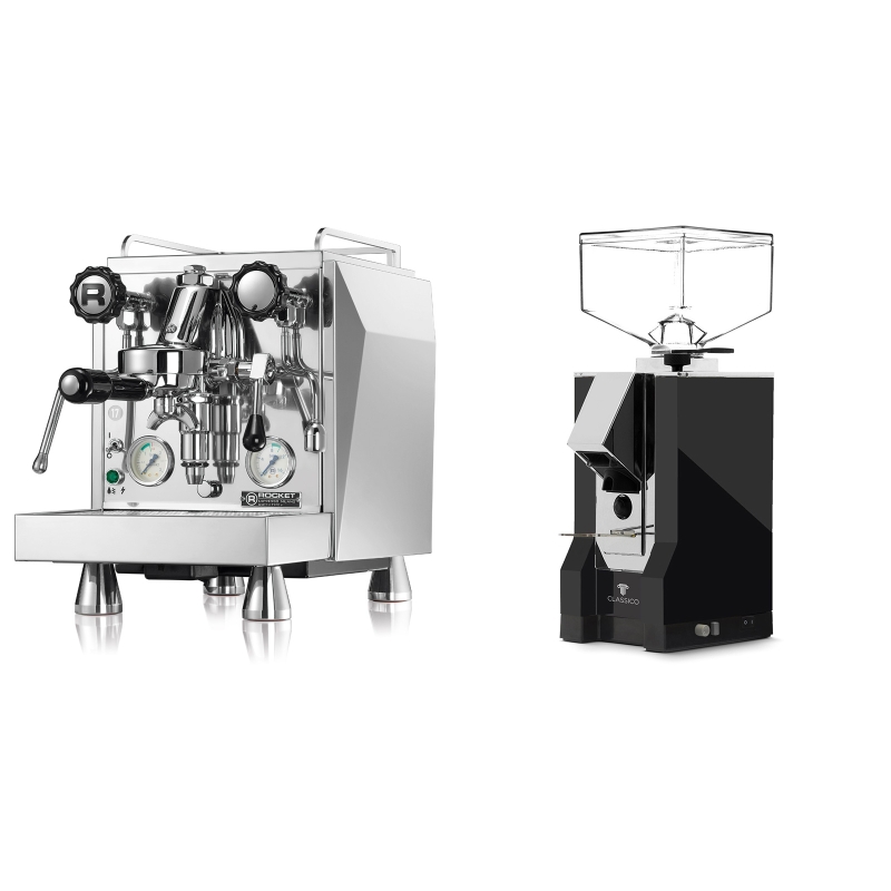 Rocket Espresso Giotto Cronometro V + Eureka Mignon Classico, CR black Rocket Espresso Giotto Cronometro V + Eureka Mignon Classico, CR black