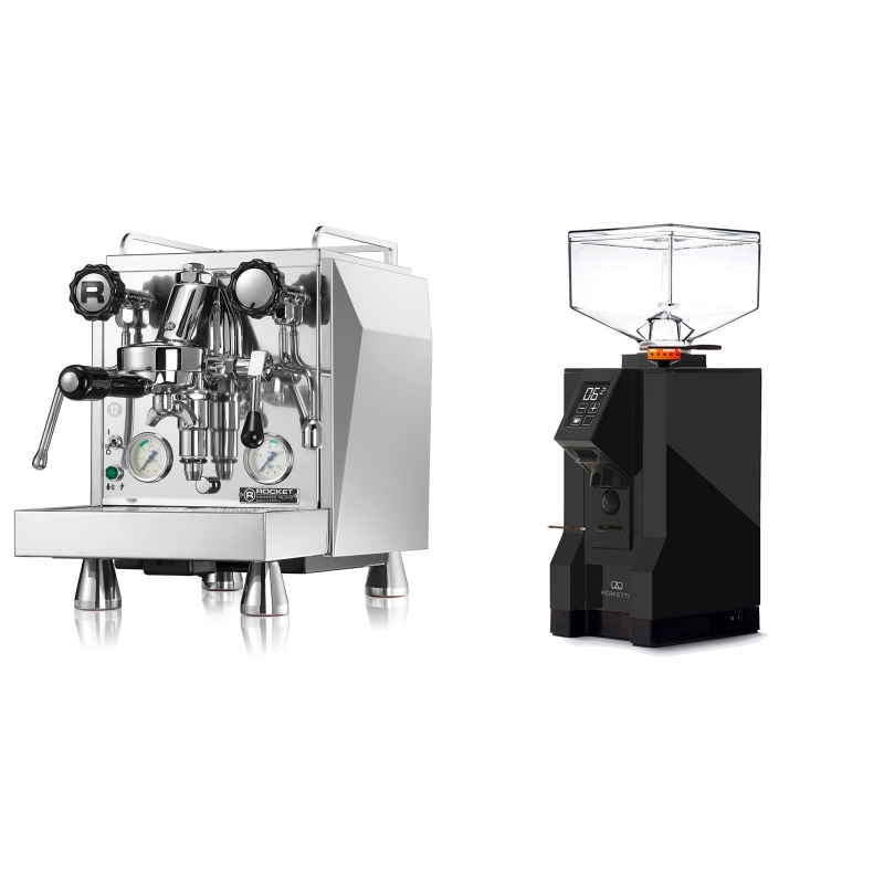 Rocket Espresso Giotto Cronometro V + Eureka Mignon Perfetto, BL black Rocket Espresso Giotto Cronometro V + Eureka Mignon Perfetto, BL black