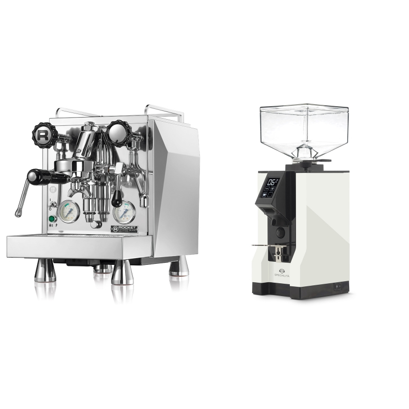 Rocket Espresso Giotto Cronometro V + Eureka Mignon Specialita, BL white Rocket Espresso Giotto Cronometro V + Eureka Mignon Specialita, BL white