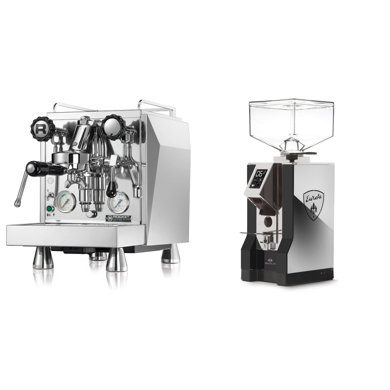 Rocket Espresso Giotto Cronometro V + Eureka Mignon Specialita, NX black Rocket Espresso Giotto Cronometro V + Eureka Mignon Specialita, NX black