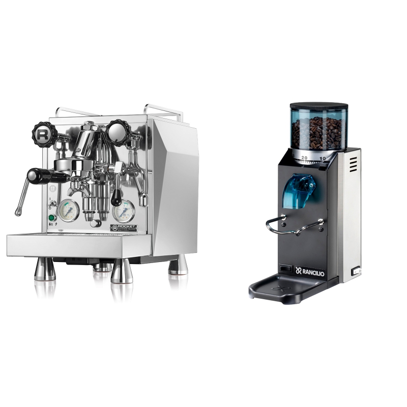 Rocket Espresso Giotto Cronometro V + Rancilio Rocky Doserless Rocket Espresso Giotto Cronometro V + Rancilio Rocky Doserless