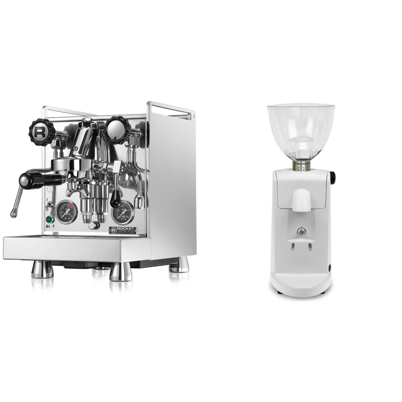 Rocket Espresso Mozzafiato Cronometro R + Ascaso i-mini i1, bílá Rocket Espresso Mozzafiato Cronometro R + Ascaso i-mini i1, bílá