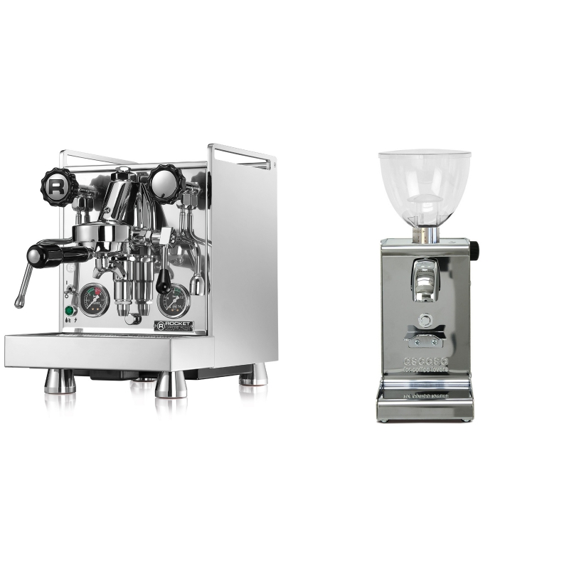 Rocket Espresso Mozzafiato Cronometro R + Ascaso i-steel, lesk Rocket Espresso Mozzafiato Cronometro R + Ascaso i-steel, lesk