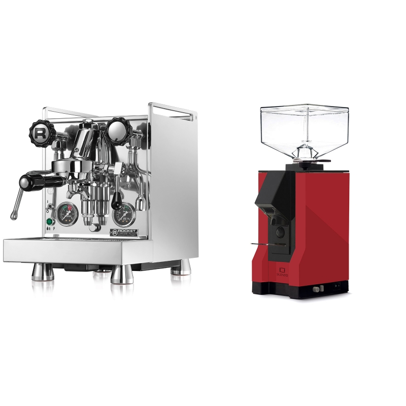 Rocket Espresso Mozzafiato Cronometro R + Eureka Mignon Silenzio, BL ferrari red Rocket Espresso Mozzafiato Cronometro R + Eureka Mignon Silenzio, BL ferrari red