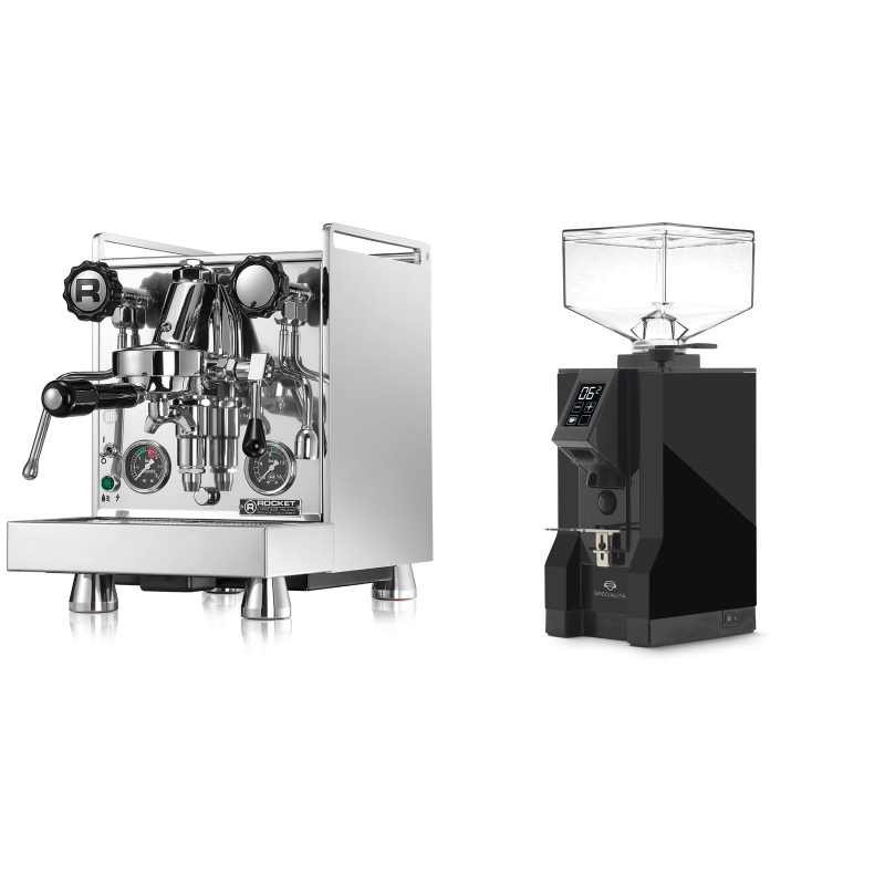 Rocket Espresso Mozzafiato Cronometro R + Eureka Mignon Specialita, BL black Rocket Espresso Mozzafiato Cronometro R + Eureka Mignon Specialita, BL black